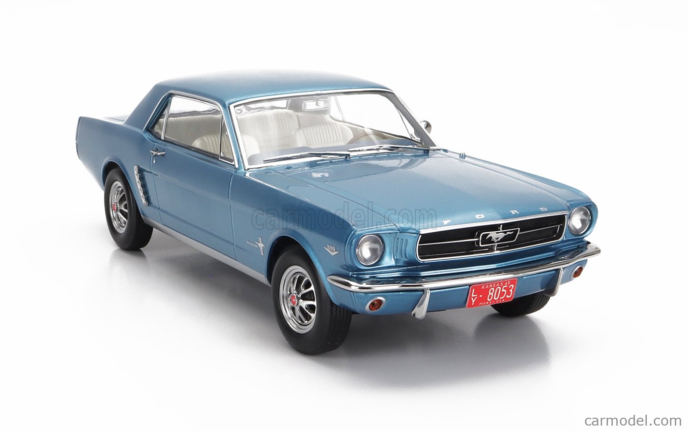 FORD MUSTANG coupé 1965 bleu turquoise 1/18 Norev 182800 3551091828006 HARD  TOP - MiniatureAuto