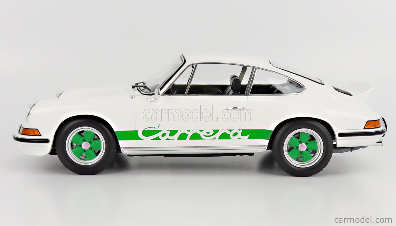 NOREV 127512 Escala 1/12  PORSCHE 911 CARRERA RS 2.7 COUPE 1973 WHITE GREEN