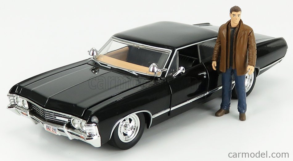 Dean Winchester & 1967 Chevy Impala SS Sport Sedan Black Supernatural 1:24 Scale