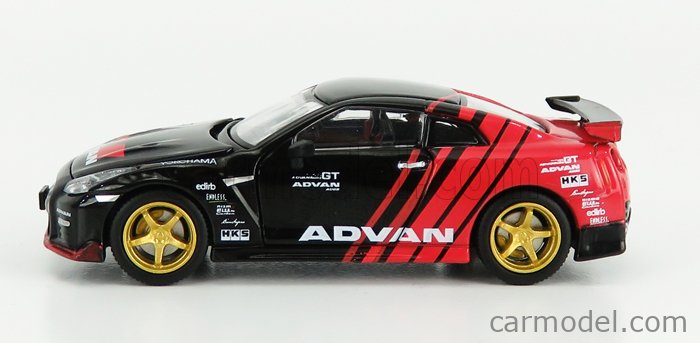 Nissan Skyline GT-R R35 Modellauto 1/43 Rot - Mit Wunschkennzeichen