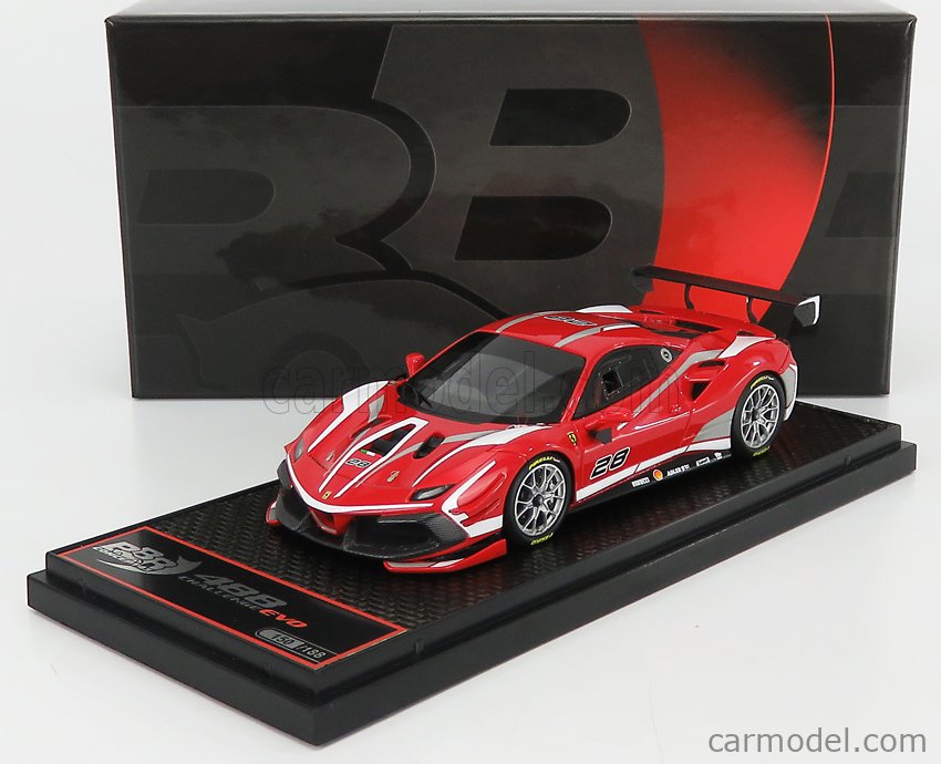 BBR-MODELS BBRC237 Scale 1/43 | FERRARI 488 CHALLENGE N 28 2020 ROSSO CORSA  - RED WHITE