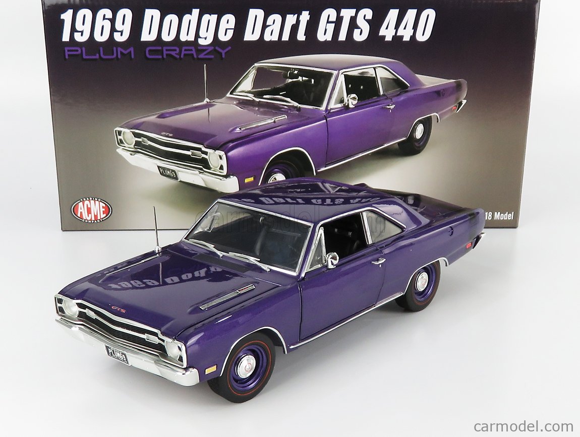 ミニカー　1/18 1969 Dodge Dart GTS 440 Vinyl Top [A1806406VT] 1969 Dodge Dart GTS 440 with Vinyl Top Hardtop, Orange