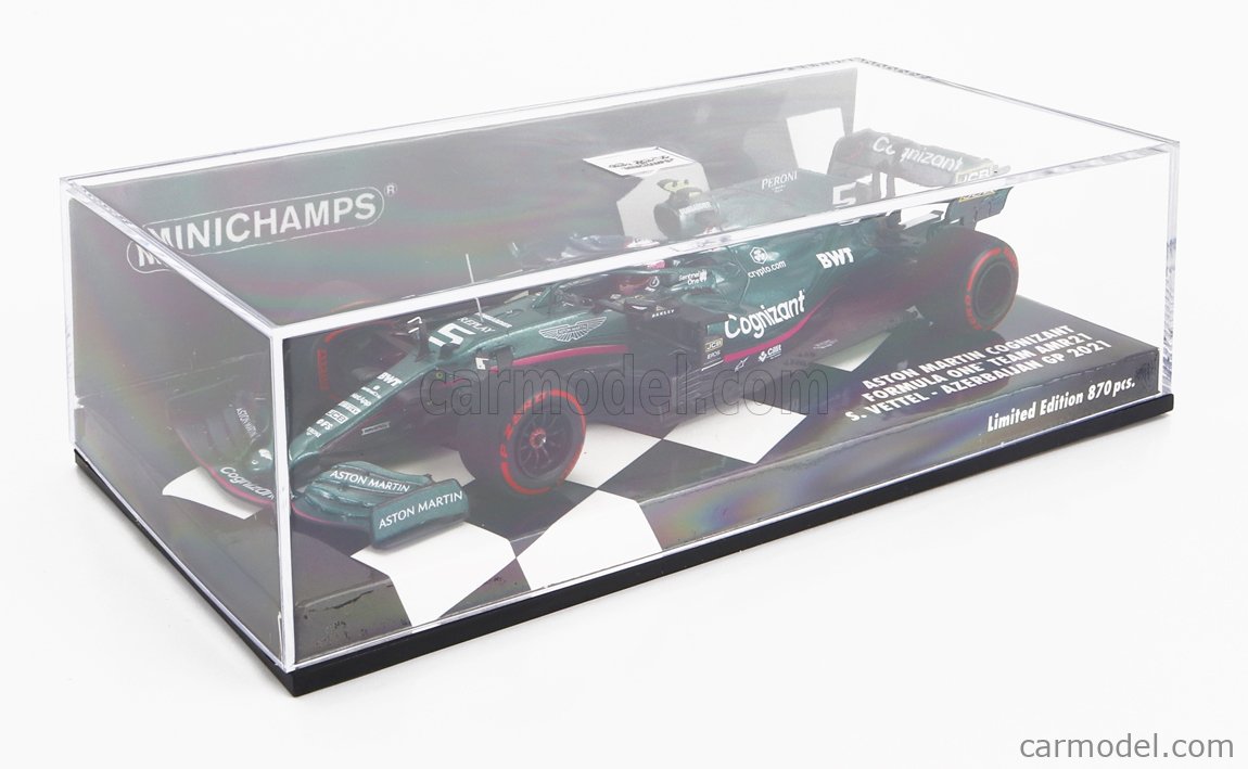 Mrs Modellautos - Minichamps 417210605 # Aston Martin AMR21 F1 Nr.5 5ter  Platz Monaco GP 2021  Sebastian Vettel  1:43