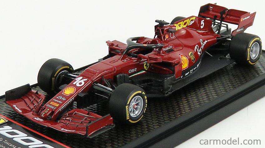 BBR-MODELS BBR051000DIE-VET Scale 1/18  FERRARI F1 SF1000 TEAM SCUDERIA  FERRARI N 5 10th TOSCANA GP MUGELLO 1000th GP FERRARI F1 2020 SEBASTIAN  VETTEL - CON VETRINA - WITH SHOWCASE MUGELLO RED