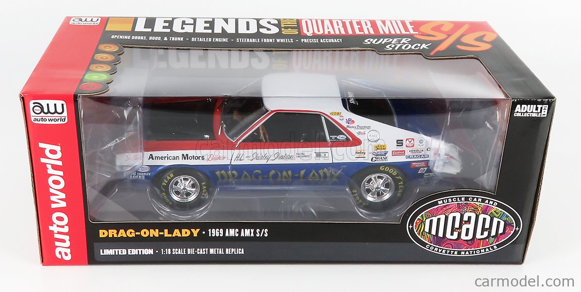 AUTOWORLD AW267/06 Scale 1/18 | AMC AMX DRAG-ON-LADY 1969