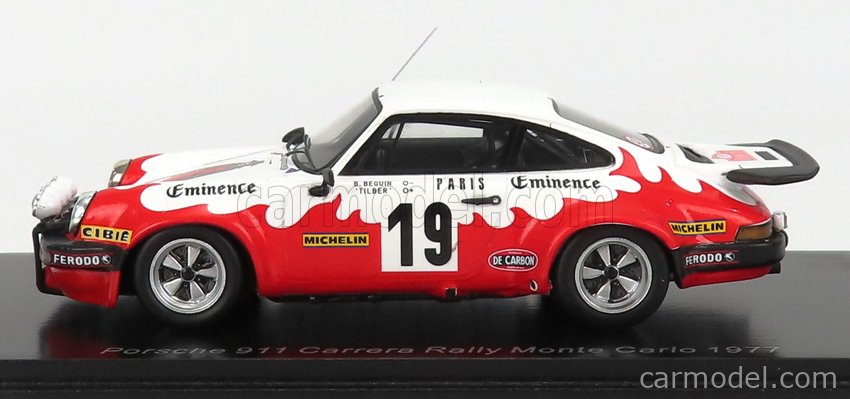 Spark 1/43 – Porsche 911 Carrera N°17 Rallye Monte-Carlo 1977 – Francis Vincent – Modèle Miniature De Collection En Résine