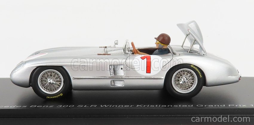 Miniature Spark S5858 Mercedes 300 SLR N°1 – Vainqueur GP Kristianstad – Résine 1/43
