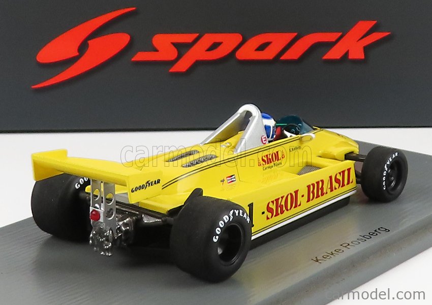 SPARK-MODEL S4581 Scale 1/43  FITTIPALDI F1  F8 N 21 ITALY GP 1980 KEKE ROSBERG YELLOW