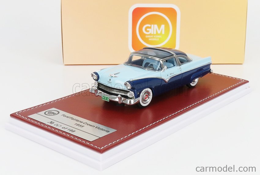 Ford Fairlane bleue 1955 (GIM) 1/43e