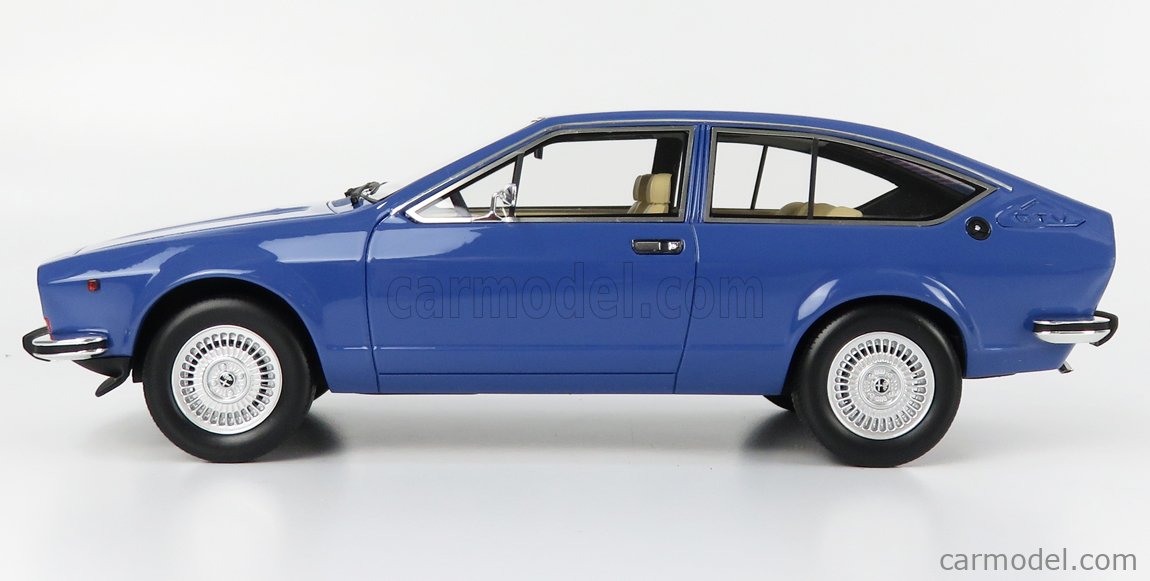 Miniature LAUDORACING-MODELS 1/18 Alfa Romeo Alfetta GTV 2000 1976 – Bleu Léman – Résine Prototype