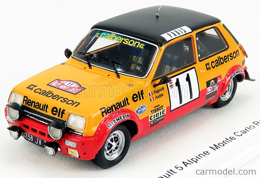 ミニカー　1/43 Renault 5 Alpine Monte Carlo Rally 1979 Jean Ragnotti Jean-Marc Andrie #11 [S6038] SPARK-MODEL S6038 Escala 1/43 | RENAULT R5 ALPINE N 11 RALLY