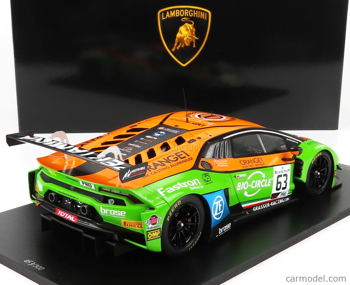 1:18 SPARK Lamborghini Huracan Gt3 #100 Test Car Spa 2018 With Showcase 18S528