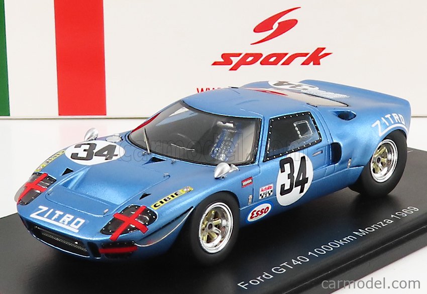 SPARK 1/43 – FORD GT40 – 1000 KM DU NÜRBURGRING 1969 – Édition SG818 – Maquette Résine De Collection