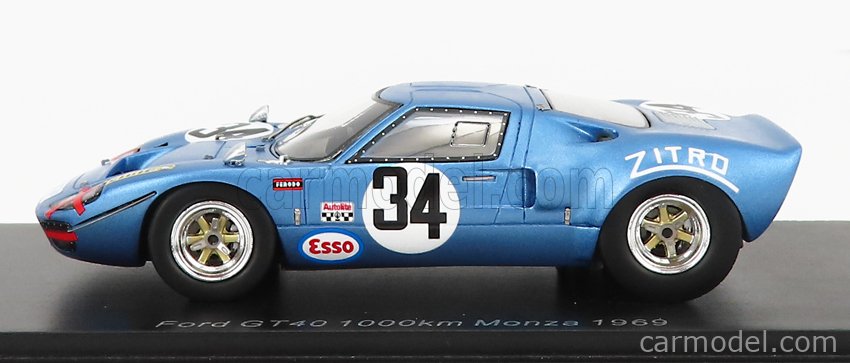 FORD GT40 NO.56 6TH 1000KM NÜRBURGRING 1969 R. JÖST - H. KELLENERS SPARK 1/43