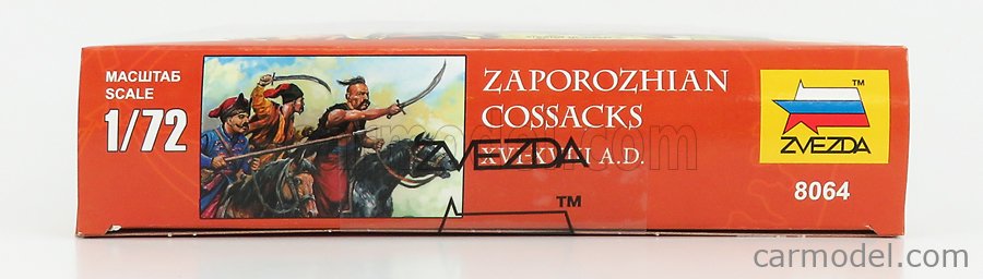 ZVEZDA 8064 Scale 1/72  FIGURES MILITARY ZAPOROZHIAN COSSACKS /