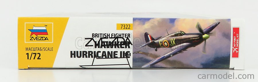 scale 1/72 Zvezda Model Kit 7322 British Fighter Hawker Hurricane IIC 
