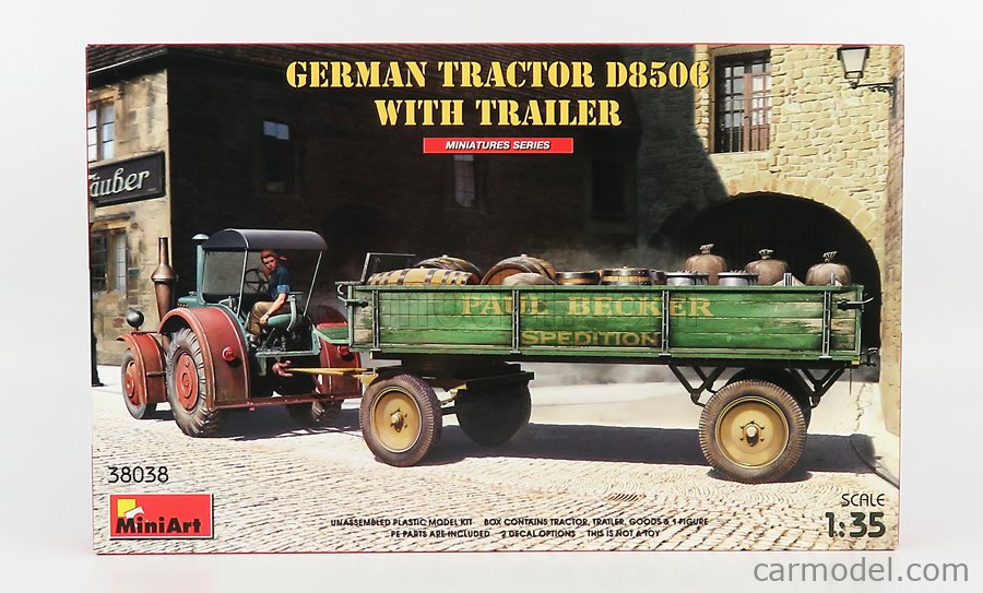MINIART 38038 Scale 1/35  LANZ BULLDOG D8506 TRACTOR WITH TRAILER 1942 /