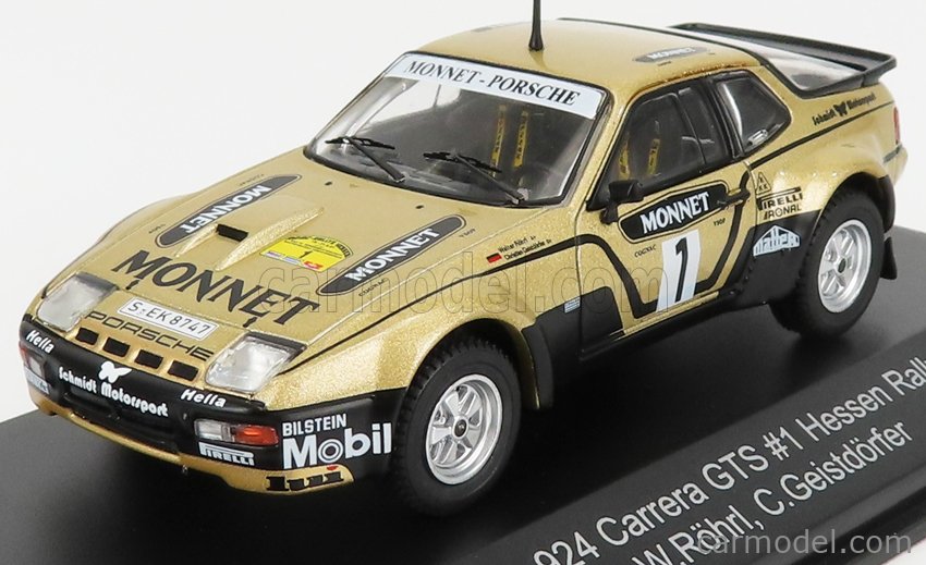 CMR WRC015 Scale 1/43 | PORSCHE 924 CARRERA GTS N 1 WINNER RALLY HESSEN  1981   GOLD BLACK