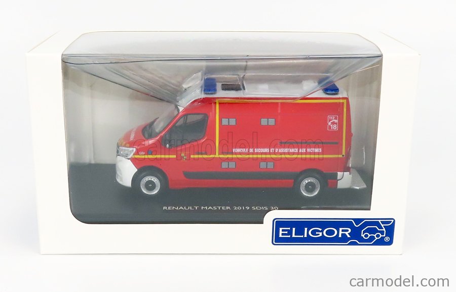 RENAULT MASTER VSAV POMPIERS SDIS 35 2019 1/43 Métal ELIGOR