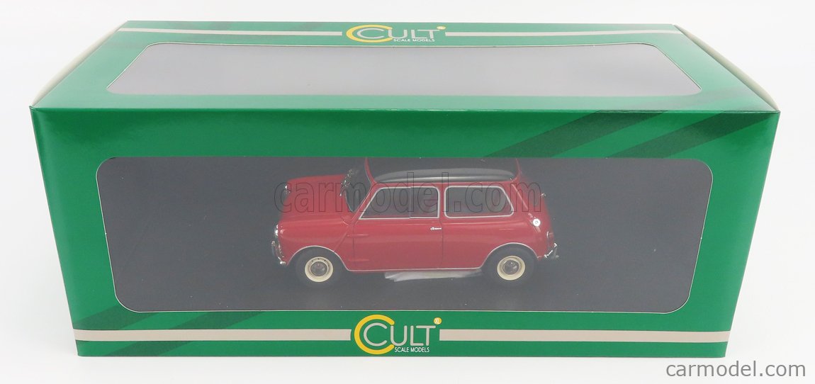 Miniature Cult Models Austin Mini Cooper MK1 1963 Rouge/noir - échelle 1/18