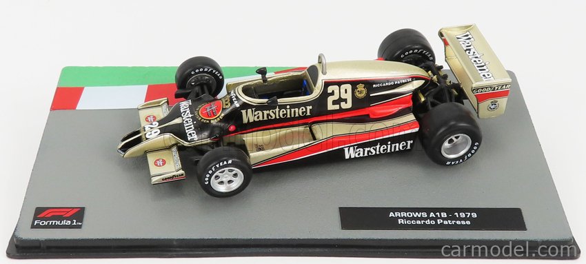 海外販売エディコラF1コレクション1/43アローズARROWS A1B -1979 リカルドパトレーゼ Panini Formula 1 Car Collection Arrows A1 1979 Issue 195 inc