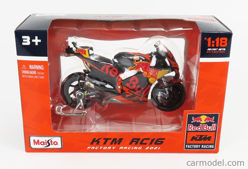 Moto Miniatura Red Bull KTM Team Moto GP Bike Brad Binder #33 Escala 1:12