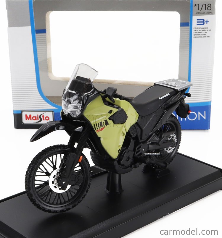 クラゲ MAISTO 39300-21836G Scale 1/18 | KAWASAKI KLR 650 2021 BLACK