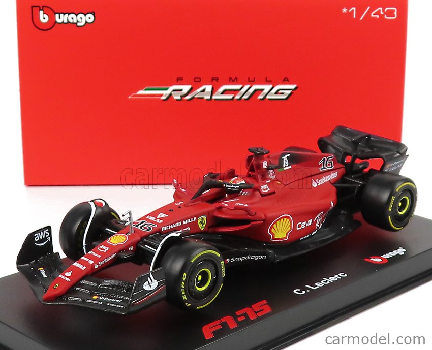 Bburago Ferrari F1-75 #16 Charles Leclerc 2022 With Case (1/43)