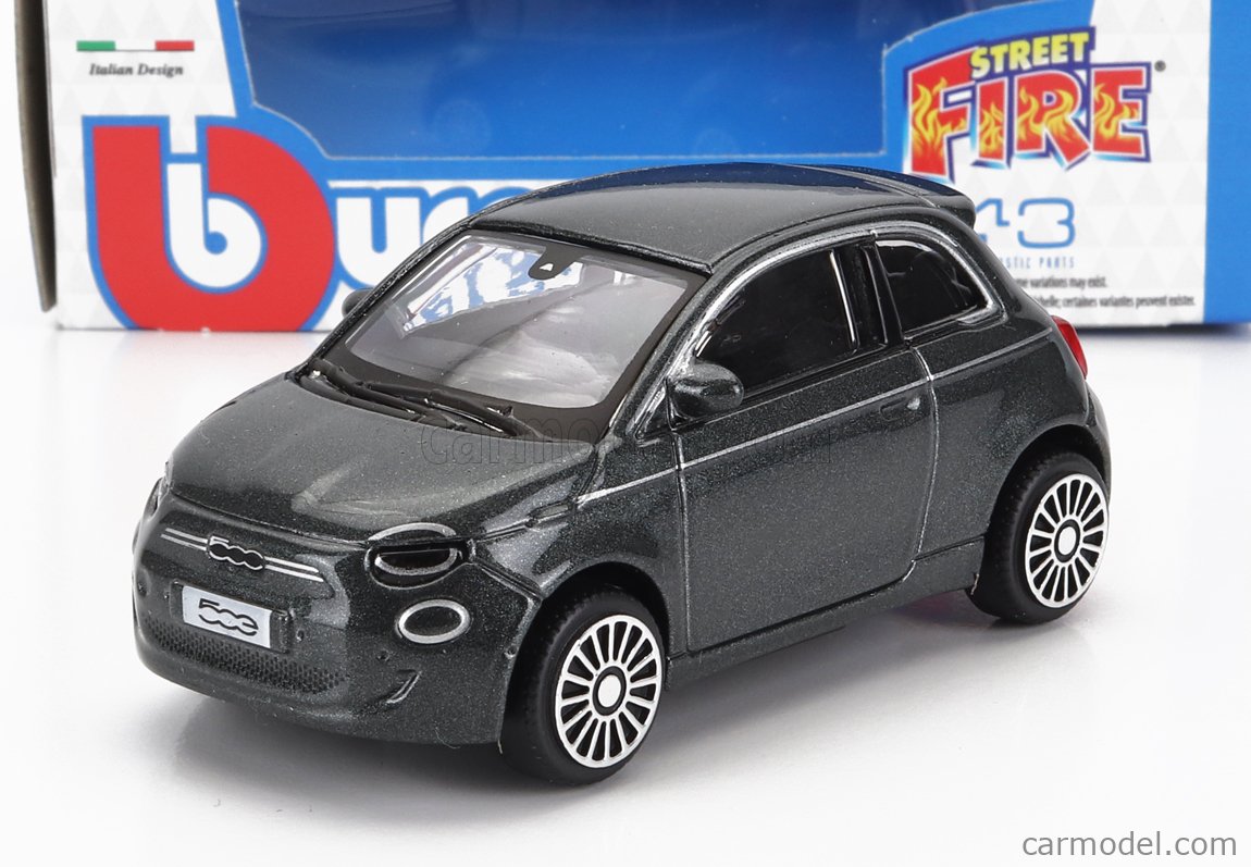 BURAGO 18-30456G Scala 1/43 | FIAT 500e FULL ELECTRIC 2021 GREY MET