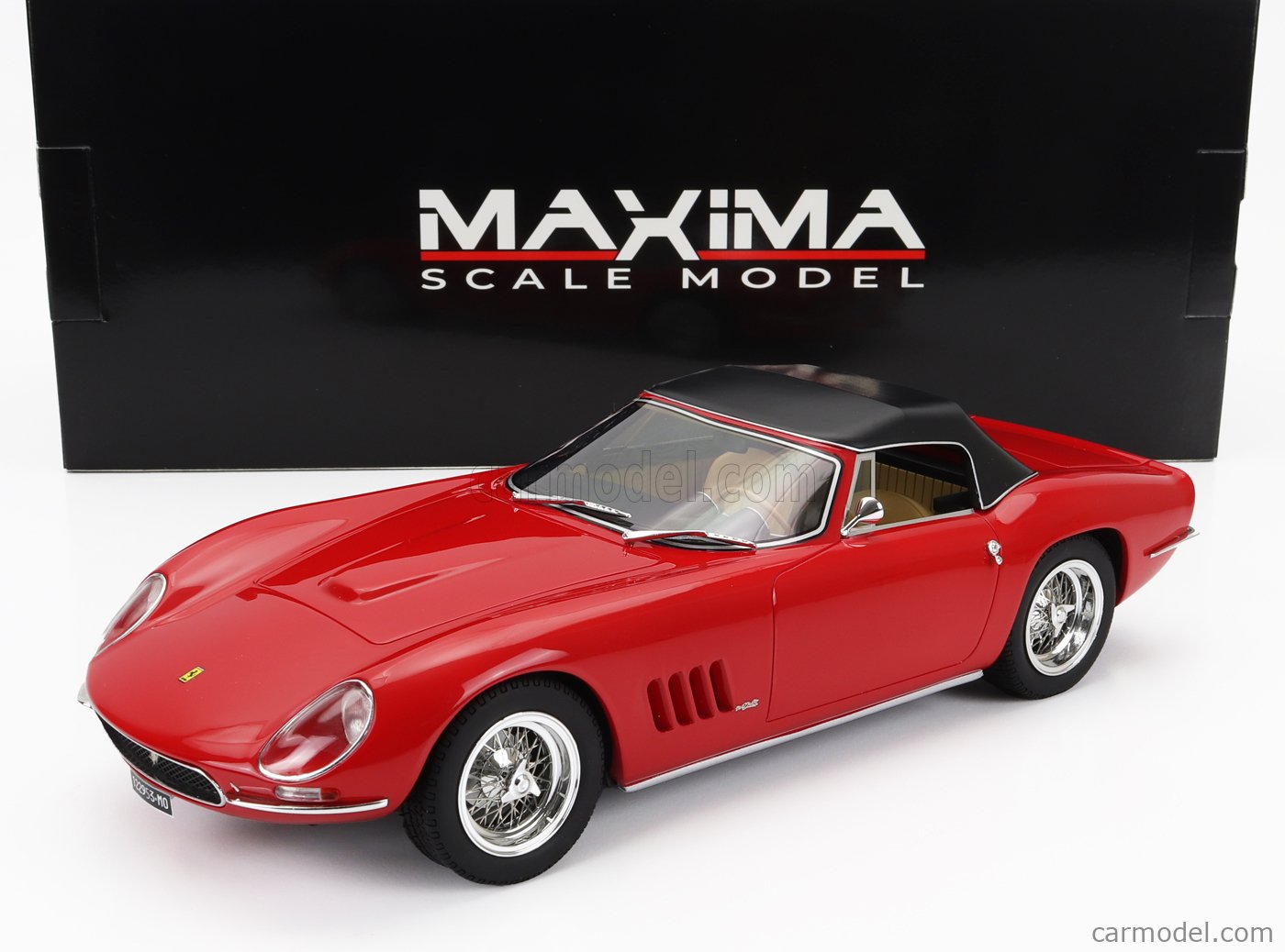 MAXIMA MAX002012 Scale 1/18  FERRARI 250 GT NEMBO SPIDER SOFT-TOP CLOSED #1777GT 1965 RED BEIGE