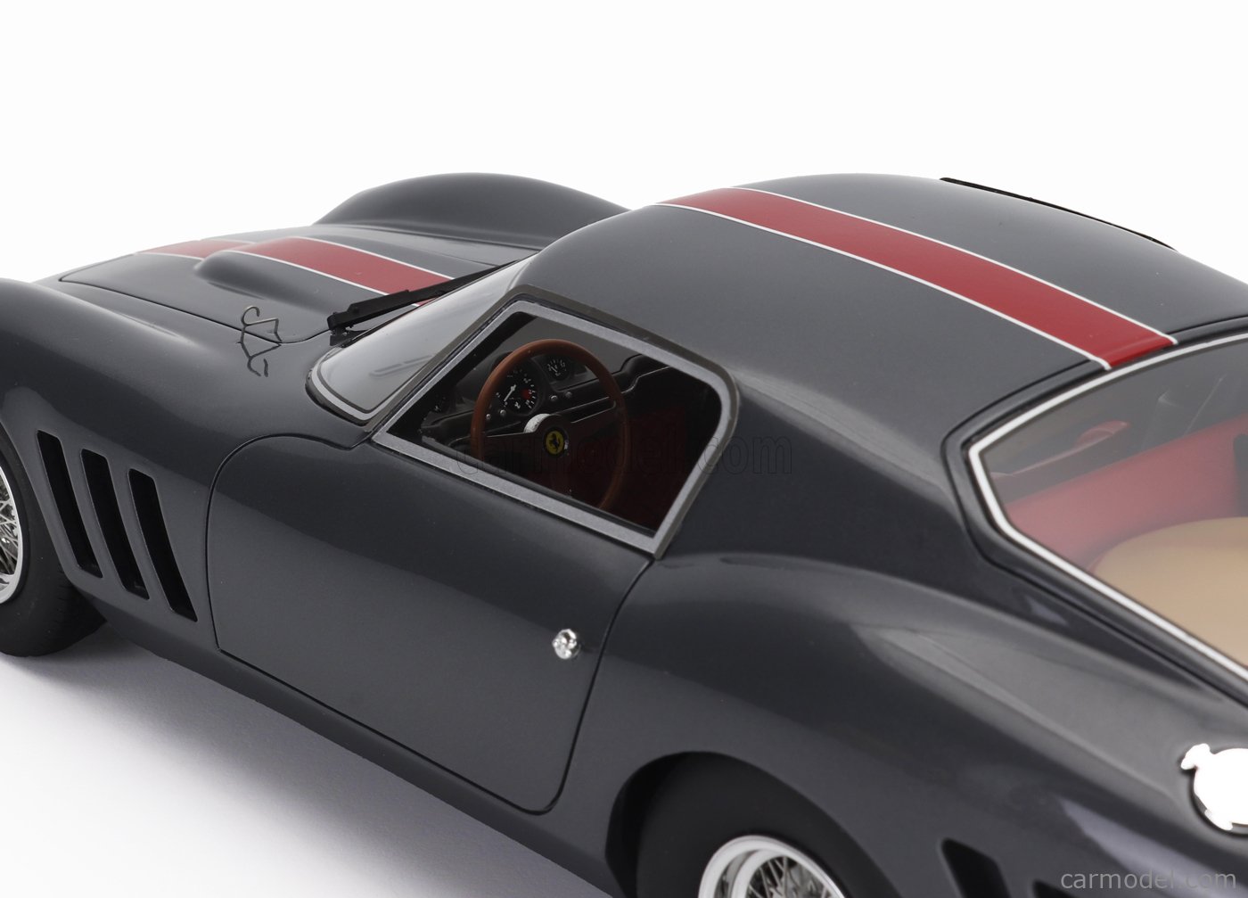 Miniature 1/18 Maxima Ferrari 250 GT Drogo Speciale #3213GT 1963 - Gris Métallisé Rouge