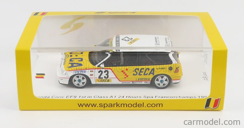 Spark Model Sb137 Scale 1 43 Honda Civic Ef9 N 23 Winner A1 Class Spa