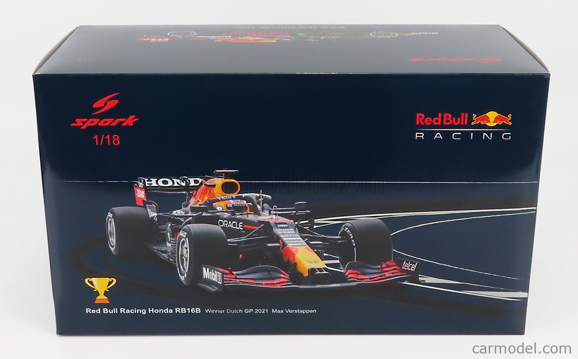 SPARK-MODEL 18S601 Scale 1/18 | RED BULL F1 RB16B HONDA RA620H TEAM RED  BULL RACING N 33 WINNER DUTCH GP 2021 MAX VERSTAPPEN - WITH PIT BOARD MATT  BLUE YELLOW RED