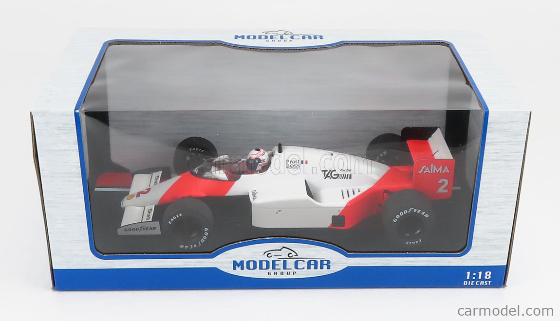 1/18 Diecast Model Car b 1985 McLaren TAG MP4/2B #2 Alain Prost World Champion 