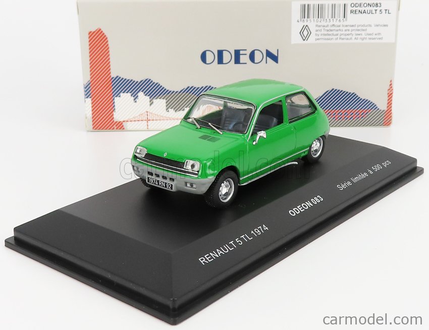 Miniature Renault 5 TL Green ODEON 083 1974 1/43