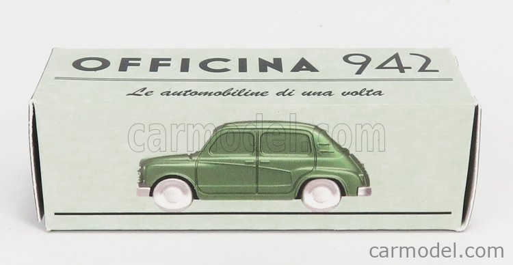 OFFICINA-942 ART2028A Scala 1/76  FIAT 600 LUCCIOLA CARROZZERIA FRANCIS LOMBARDI 1957 GREEN MET