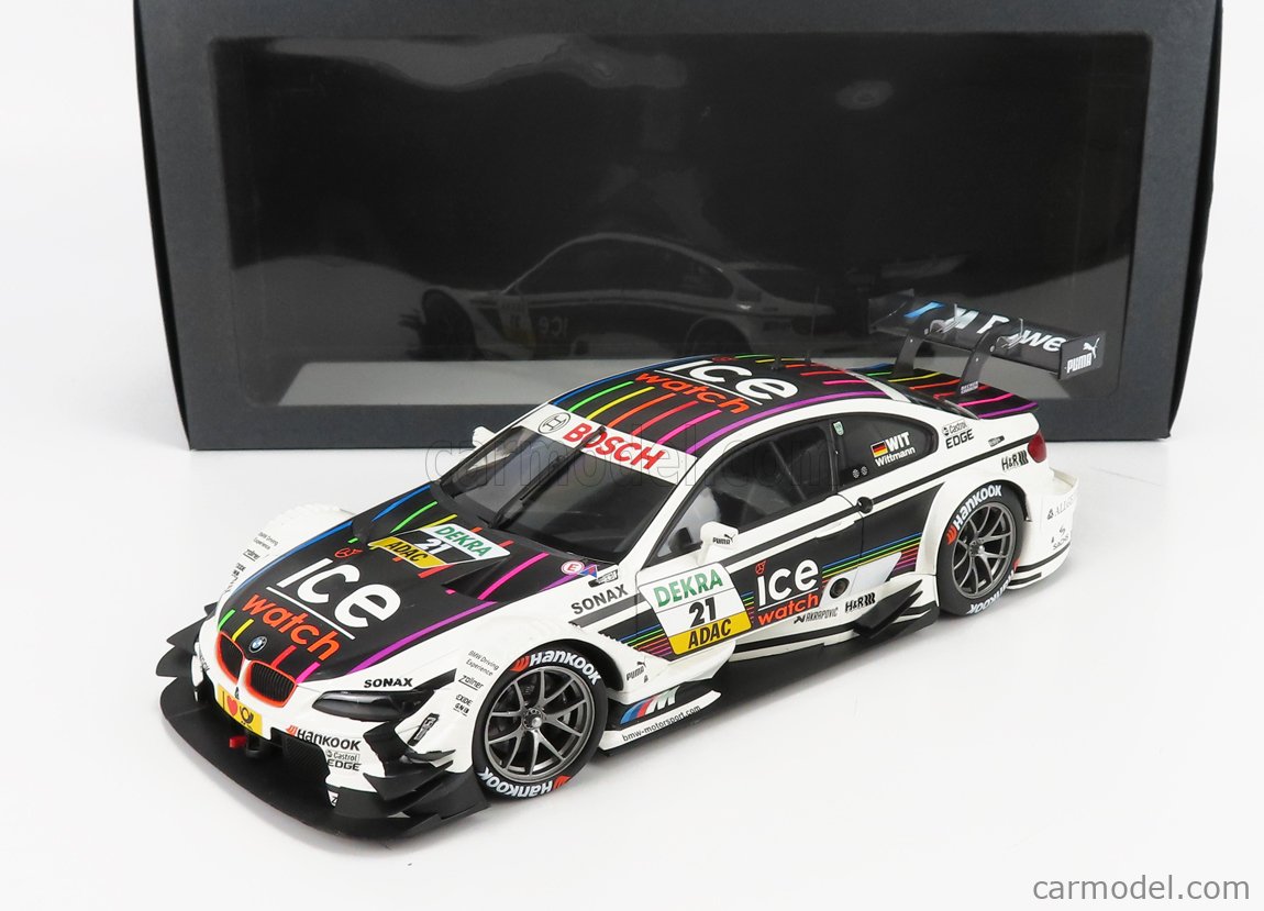 MINICHAMPS 80432360449 Scale 1/18 | BMW 3-SERIES M3 TEAM BMW MTEK N 21 DTM  SEASON 2013 M.WITTMANN WHITE BLACK