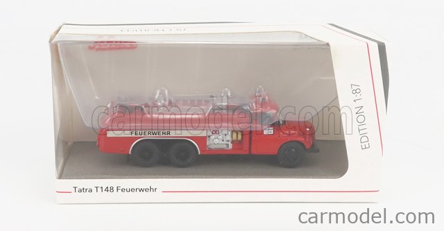 Schuco 452663200 1:87 Red Feuerwehr Tatra T148 Fire Truck Diecast