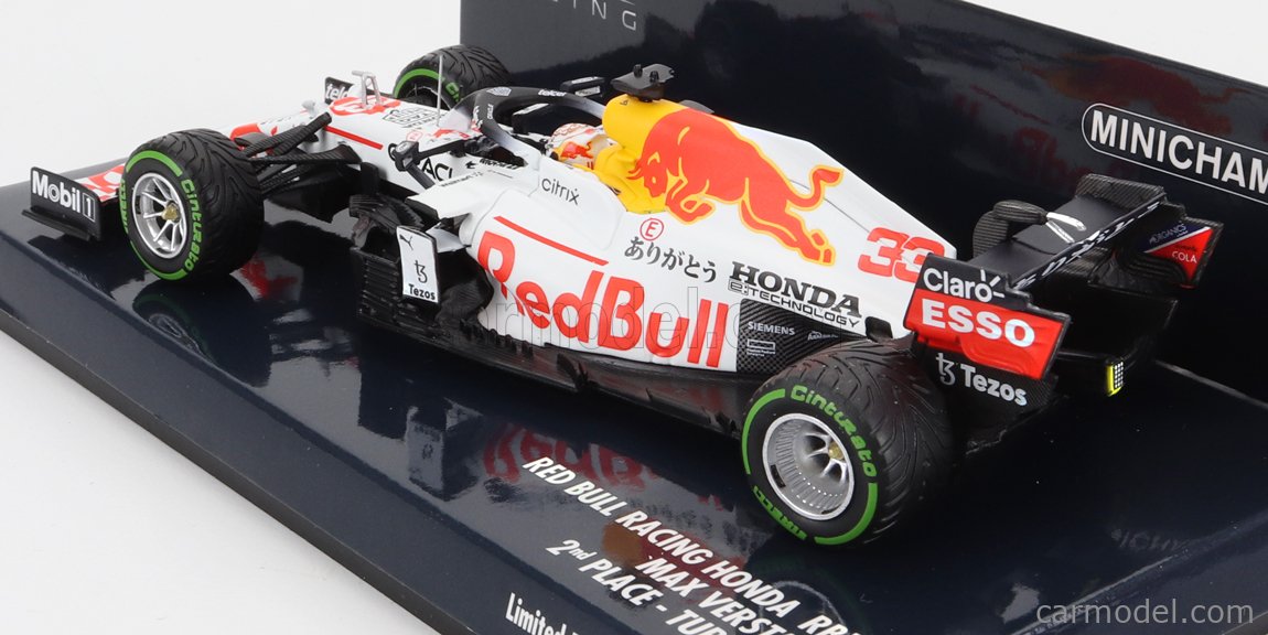 RED BULL - F1 RB16B HONDA RA620H TEAM ASTON MARTIN N 33 WORLD CHAMPION 2nd  TURKISH GP 2021 MAX VERSTAPPEN