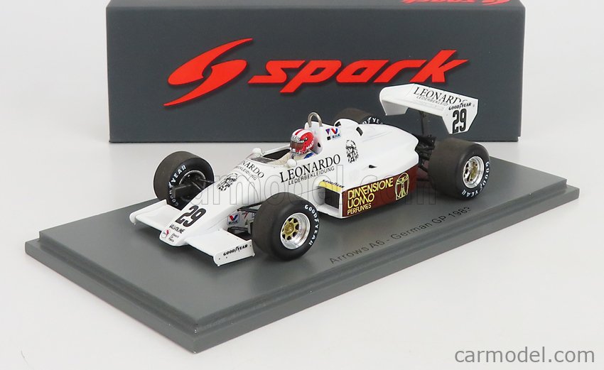 Miniature Spark 1:43 Arrows A6 N°29 - GP Europe 1983 Marc Surer - Neuve Sous Blister