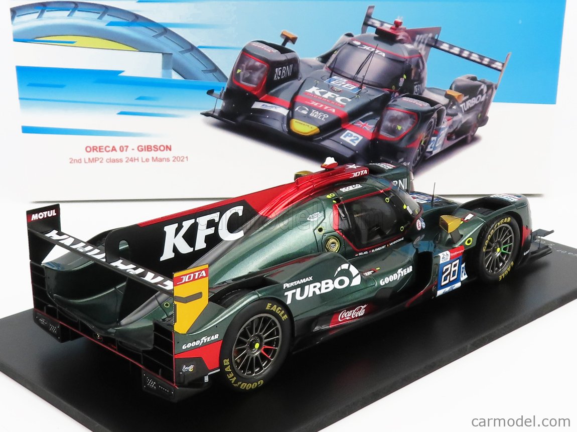 Miniature Spark 1/43 Oreca 07 Gibson N°28 JOTA - 2e LMP2 Le Mans 2021 - S8243