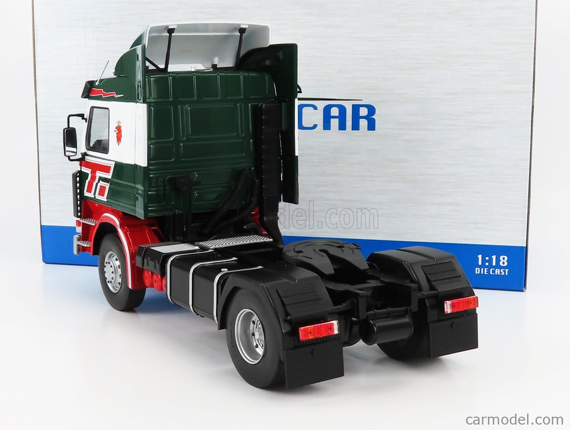 ミニカー　1/18 スカニア 143 トップライン 1987 Bilspedition(ダークグリーン×レッド) [MCG18239] Scania 143 Topline tractor truck, 1987, 