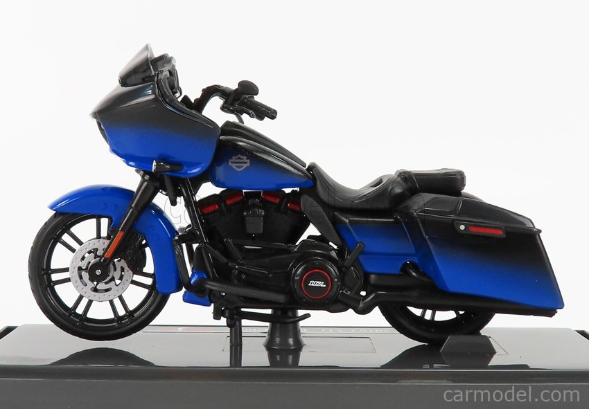 modèle fini. bleu/noir 1:18 Maisto Motor Cycles 39360-19136 compatible avec Harley Davidson CVO Road Glide 2018 