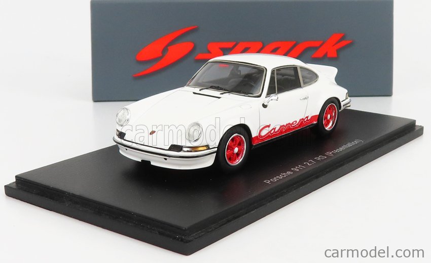 SPARK-MODEL S4467 Масштаб 1/43  PORSCHE 911 CARRERA 2.7 RS COUPE PRESENTATION 1973 WHITE RED