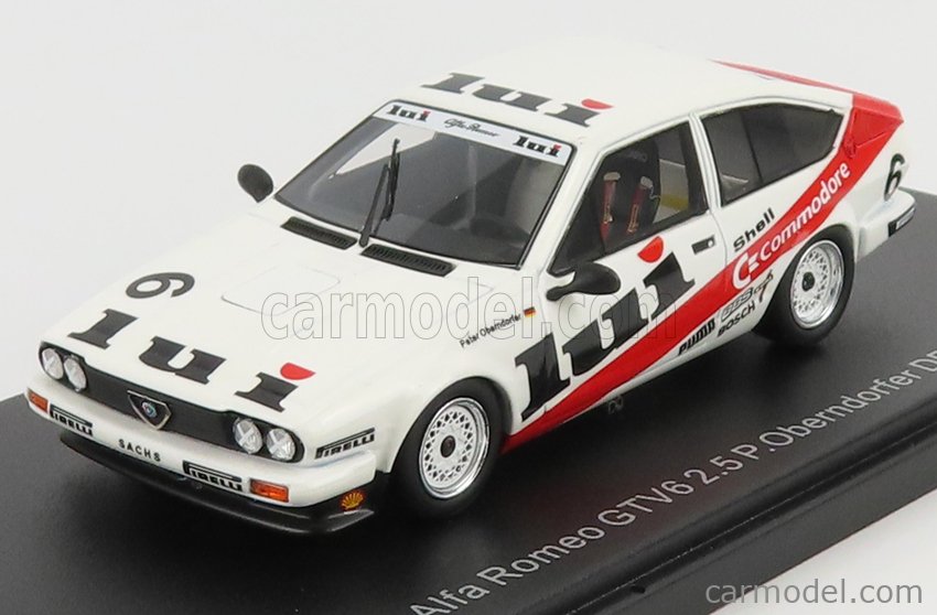 NEO SCALE MODELS NEO46650 Масштаб 1/43  ALFA ROMEO ALFETTA GTV6 2.5 N 6 GERMAN TOURING CAR CHAMPIONSHIP DPM 1986 P.OBERNDORFER - WITHOUT CARD BOX WHITE RED