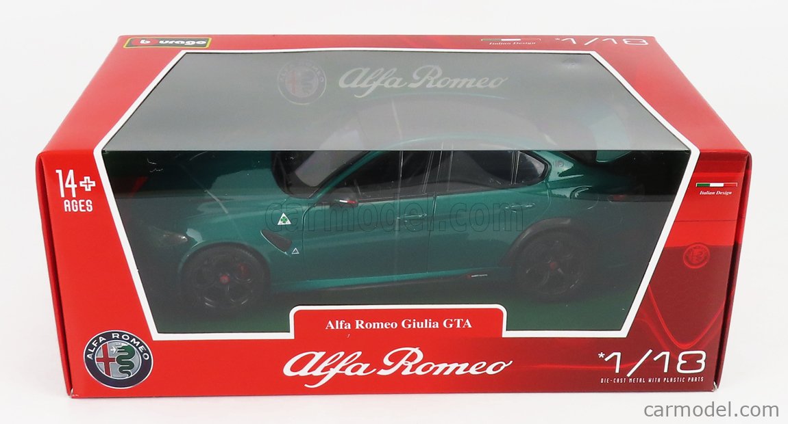 Alfa Romeo Giulia GTam 2020 Verde Montreal Bburago BU38307G - Miniatures  Autos Motos