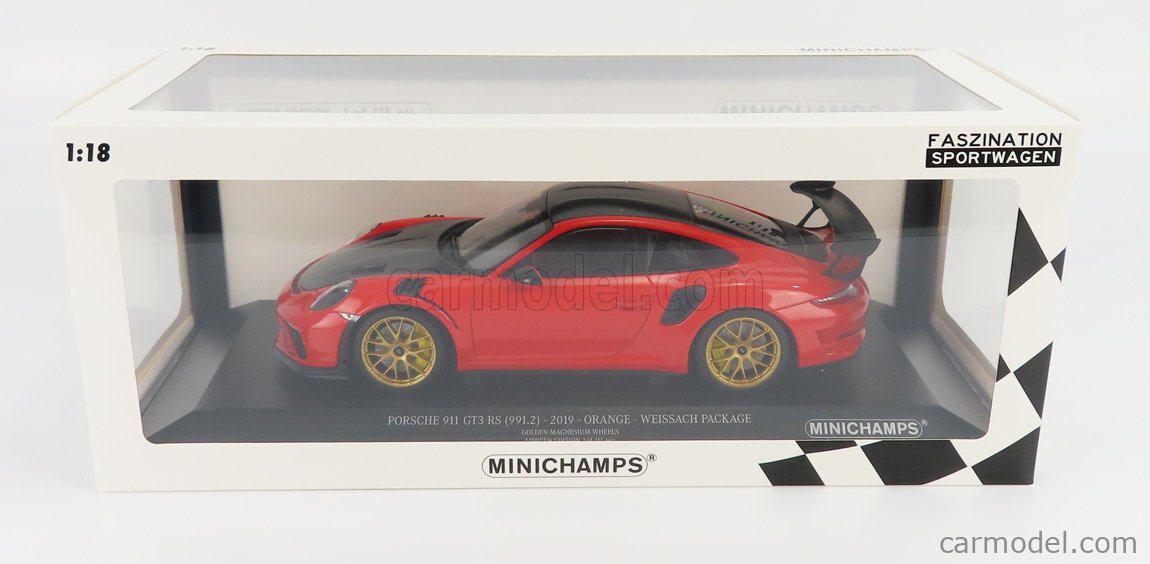 MINICHAMPS 153068227 Scale 1/18 | PORSCHE 911 991-2 GT3 RS WEISSACH ...