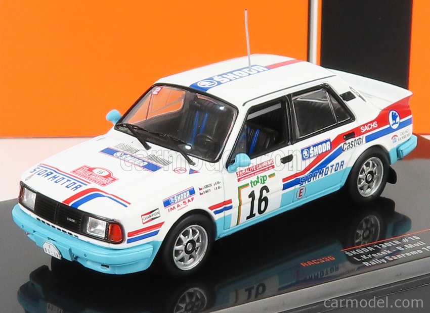 IXO-MODELS RAC336 Scale 1/43 | SKODA 130L N 16 RALLY SANREMO 1986 L ...