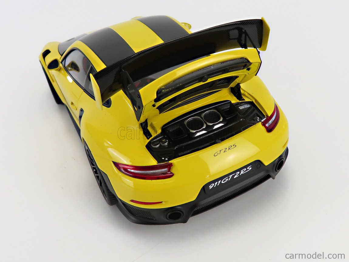 Modèle Réduit Autoart Porsche 911 GT3 RS (991.2) Weissach Package 2019 - Échelle 1:18 - Jantes Dorées