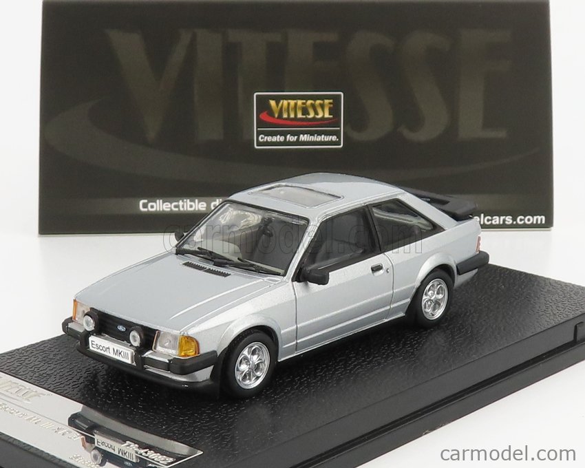 Modellino Vitesse 1:43 Ford Escort MK3 XR3i 1983 – Strato Silver, Nuovo In Scatola